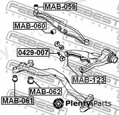  FEBEST part 0429-007 (0429007) Camber Correction Screw