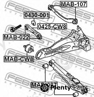  FEBEST part 0430-001 (0430001) Caster Shim, axle beam