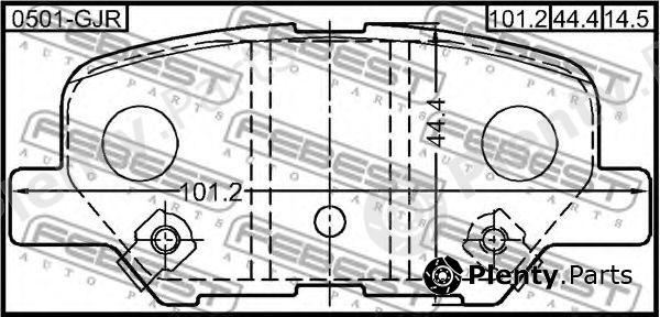  FEBEST part 0501-GJR (0501GJR) Brake Pad Set, disc brake