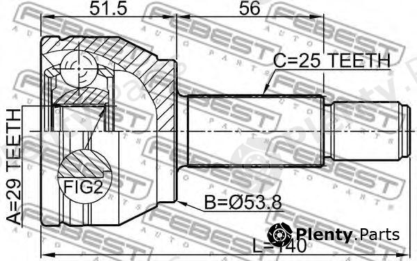  FEBEST part 0510-M2 (0510M2) Joint, drive shaft