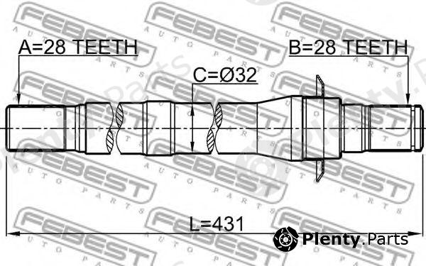  FEBEST part 1212-IX55 (1212IX55) Drive Shaft