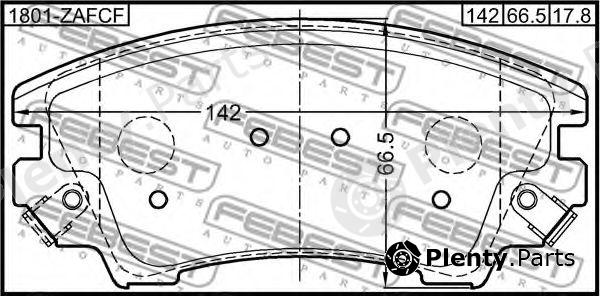  FEBEST part 1801-ZAFCF (1801ZAFCF) Brake Pad Set, disc brake