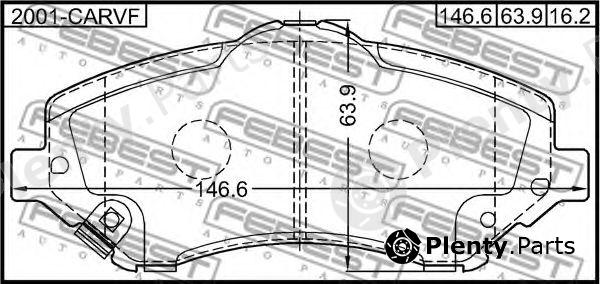  FEBEST part 2001CARVF Brake Pad Set, disc brake