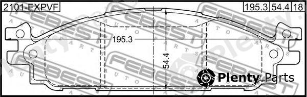  FEBEST part "2101-EXPVF" (2101EXPVF) Brake Pad Set, disc brake