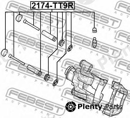 FEBEST part 2174-TT9R (2174TT9R) Repair Kit, brake caliper