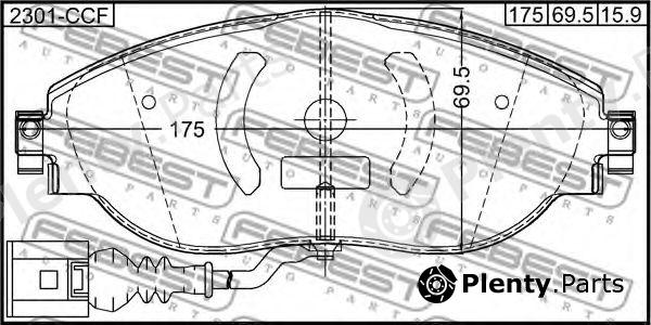  FEBEST part 2301-CCF (2301CCF) Brake Pad Set, disc brake