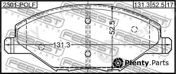  FEBEST part 2301-POLF (2301POLF) Brake Pad Set, disc brake