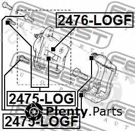  FEBEST part 2476-LOGF (2476LOGF) Piston, brake caliper