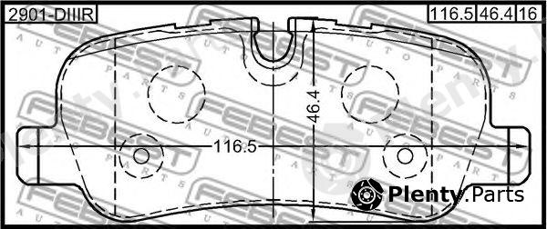  FEBEST part "2901-DIIIR" (2901DIIIR) Brake Pad Set, disc brake