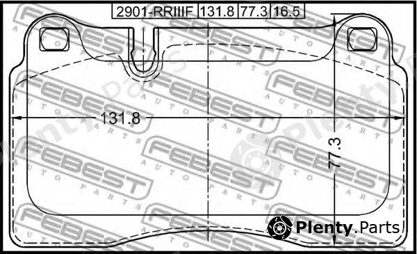  FEBEST part 2901RRIIIF Brake Pad Set, disc brake