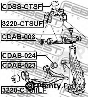  FEBEST part 3220-CTSIILF (3220CTSIILF) Ball Joint