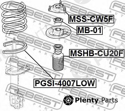  FEBEST part PGSI-4007LOW (PGSI4007LOW) Spring Cap