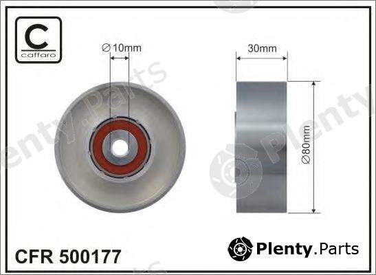  CAFFARO part 500177 Deflection/Guide Pulley, v-ribbed belt