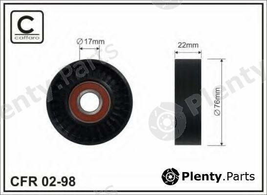  CAFFARO part 02-98 (0298) Tensioner Pulley, v-ribbed belt