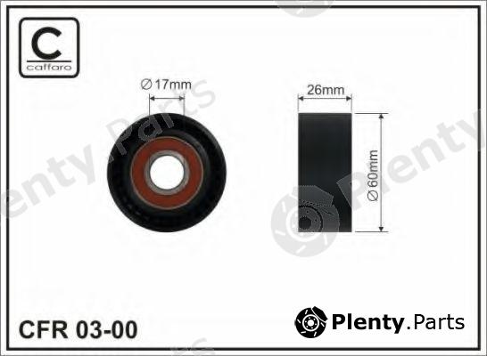  CAFFARO part 03-00 (0300) Deflection/Guide Pulley, v-ribbed belt