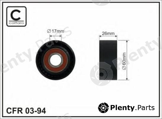  CAFFARO part 03-94 (0394) Tensioner Pulley, v-ribbed belt
