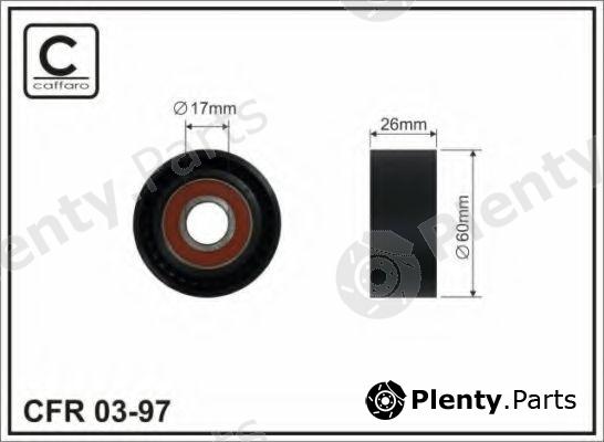  CAFFARO part 03-97 (0397) Tensioner Pulley, v-ribbed belt