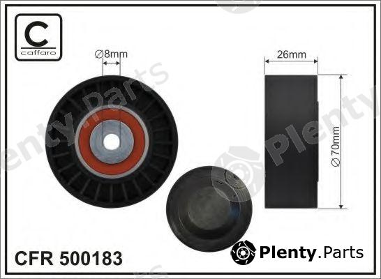  CAFFARO part 500183 Tensioner Pulley, v-ribbed belt