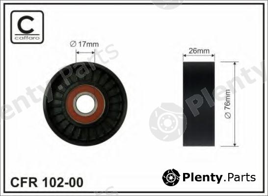  CAFFARO part 102-00 (10200) Tensioner Pulley, v-ribbed belt