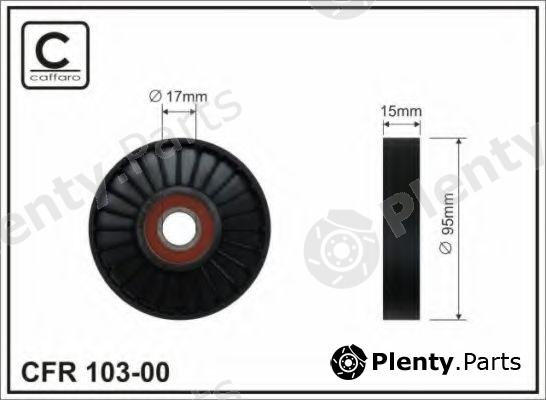  CAFFARO part 103-00 (10300) Deflection/Guide Pulley, v-ribbed belt