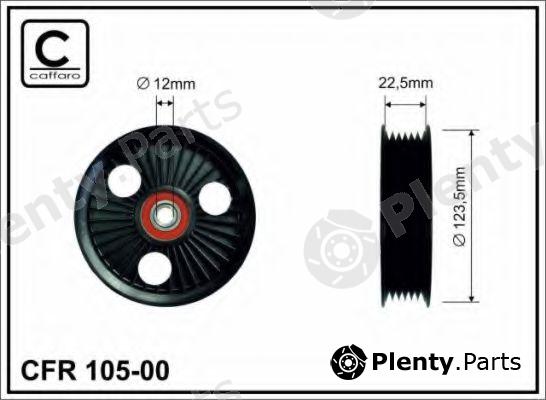  CAFFARO part 105-00 (10500) Deflection/Guide Pulley, v-ribbed belt