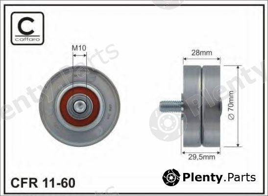  CAFFARO part 11-60 (1160) Deflection/Guide Pulley, v-ribbed belt