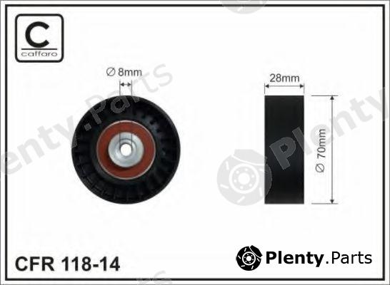  CAFFARO part 118-14 (11814) Deflection/Guide Pulley, v-ribbed belt