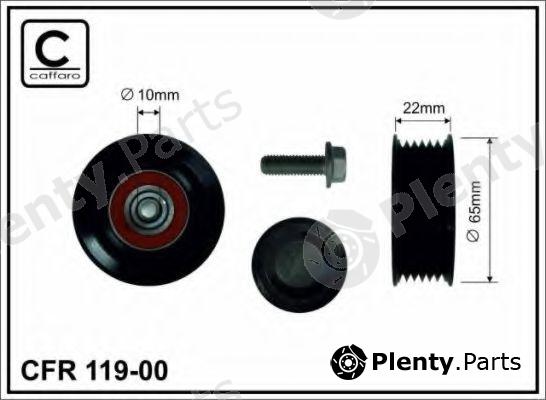  CAFFARO part 119-00 (11900) Deflection/Guide Pulley, v-ribbed belt