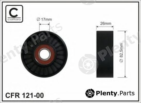  CAFFARO part 121-00 (12100) Tensioner Pulley, v-ribbed belt