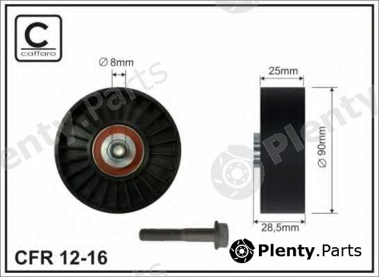  CAFFARO part 12-16 (1216) Deflection/Guide Pulley, v-ribbed belt