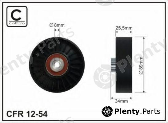  CAFFARO part 12-54 (1254) Deflection/Guide Pulley, v-ribbed belt