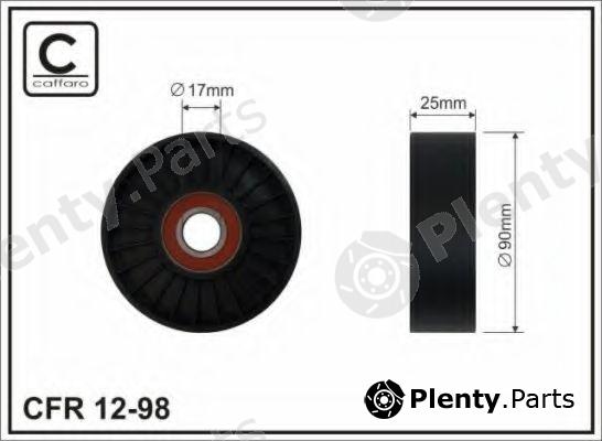  CAFFARO part 12-98 (1298) Tensioner Pulley, v-ribbed belt