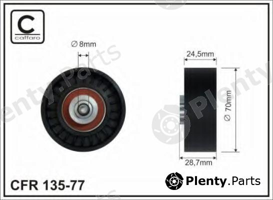  CAFFARO part 135-77 (13577) Deflection/Guide Pulley, v-ribbed belt