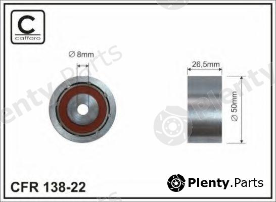  CAFFARO part 138-22 (13822) Deflection/Guide Pulley, v-ribbed belt
