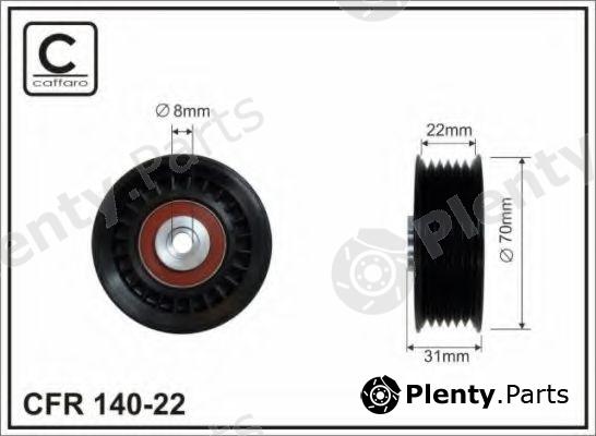 CAFFARO part 140-22 (14022) Deflection/Guide Pulley, v-ribbed belt