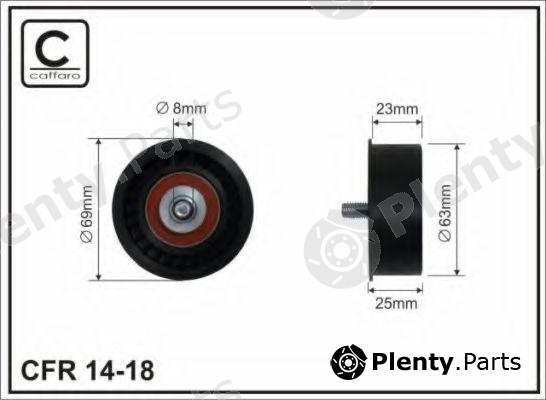  CAFFARO part 14-18 (1418) Deflection/Guide Pulley, timing belt