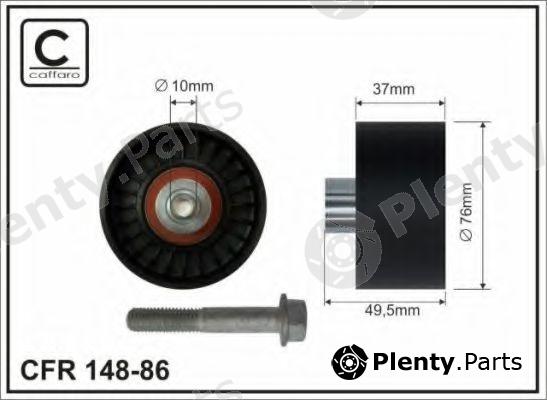  CAFFARO part 148-86 (14886) Deflection/Guide Pulley, v-ribbed belt