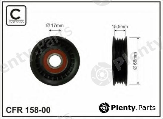  CAFFARO part 158-00 (15800) Deflection/Guide Pulley, v-ribbed belt