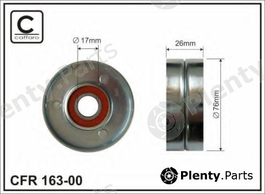  CAFFARO part 163-00 (16300) Tensioner Pulley, v-ribbed belt