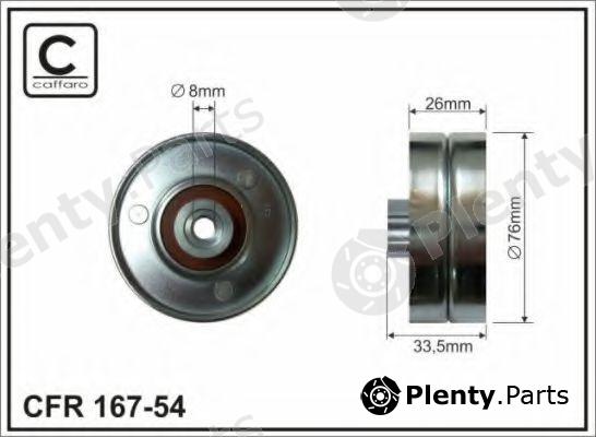  CAFFARO part 167-54 (16754) Deflection/Guide Pulley, v-ribbed belt
