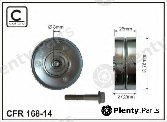  CAFFARO part 168-14 (16814) Deflection/Guide Pulley, v-ribbed belt