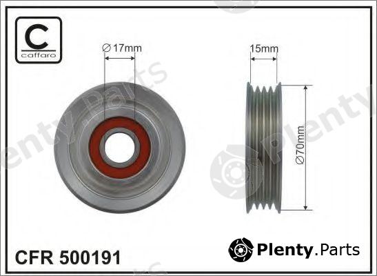  CAFFARO part 500191 Tensioner Pulley, v-ribbed belt