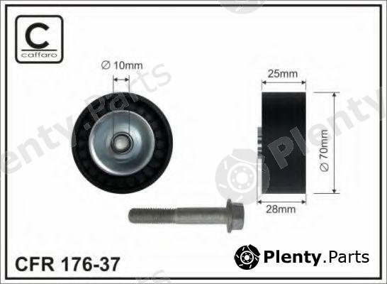  CAFFARO part 176-37 (17637) Tensioner Pulley, v-ribbed belt