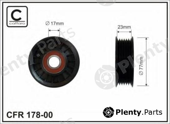  CAFFARO part 178-00 (17800) Tensioner Pulley, v-ribbed belt