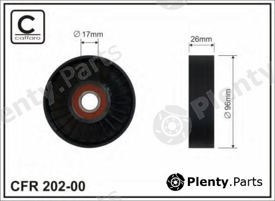 CAFFARO part 202-00 (20200) Tensioner Pulley, v-ribbed belt