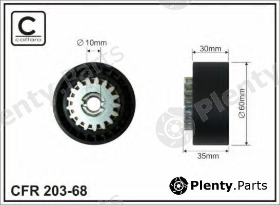  CAFFARO part 203-68 (20368) Deflection/Guide Pulley, v-ribbed belt