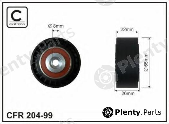  CAFFARO part 204-99 (20499) Deflection/Guide Pulley, v-ribbed belt