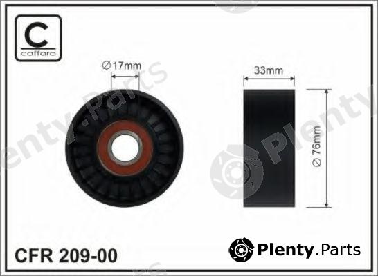  CAFFARO part 209-00 (20900) Deflection/Guide Pulley, v-ribbed belt