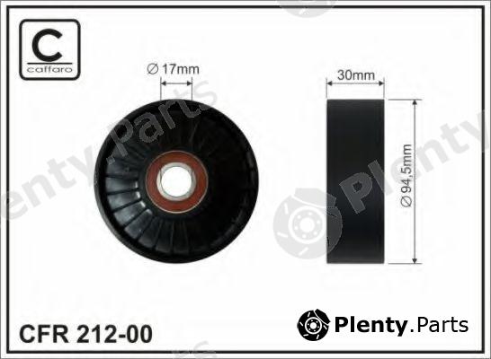  CAFFARO part 212-00 (21200) Deflection/Guide Pulley, v-ribbed belt