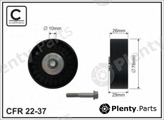  CAFFARO part 22-37 (2237) Deflection/Guide Pulley, v-ribbed belt